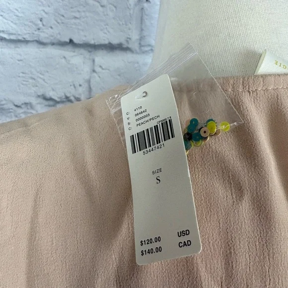 NWT Anthropologie Kristie Sequined Peasant Blouse size S - Picture 8 of 9